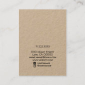 名前で手作りのハートクリップホルダーが大好き 名刺 (裏面)