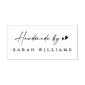 名前で手作り可愛いハート手書きスクリプト ラバースタンプ (インプリント)