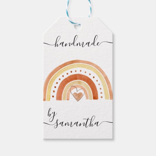 名前で手作り気にInrabow ギフトタグ (正面)