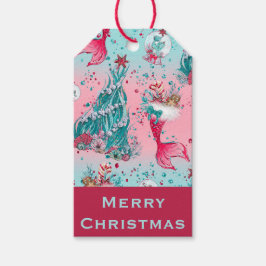 名前とあいさつ文をパーソナライズする人魚と友達 ギフトタグ