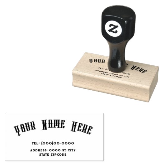 名前とアドレスのカスタマイズ可能なラバースタンプ ラバースタンプ (押印)