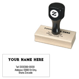名前とアドレスのカスタマイズ可能なラバースタンプ ラバースタンプ