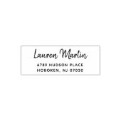 名前とアドレスのスタンプシンプルのモダン種類 セルフインキングスタンプ (デザイン)