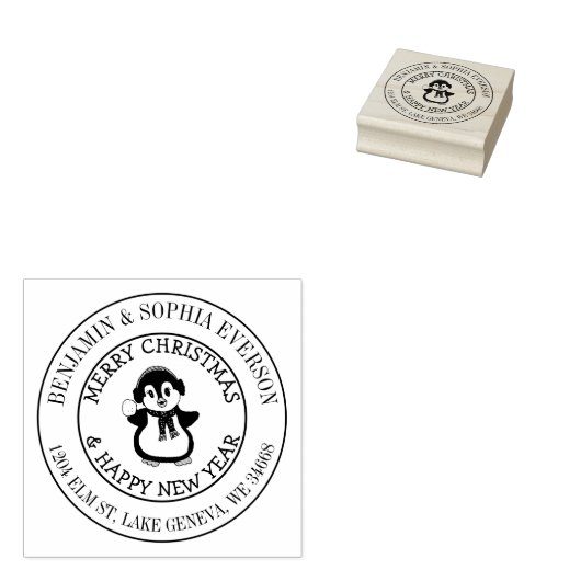 名前とアドレスの追加 ラバースタンプ (押印)