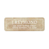 名前とアドレス | ベージュ大理石 ラベル (正面)