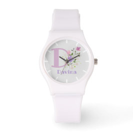 名前とイニシャルでフローラデザインを見る 腕時計