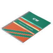 名前とイニシャルの緑のオレンジ色のオフィスを追加 ノートブック (左側)