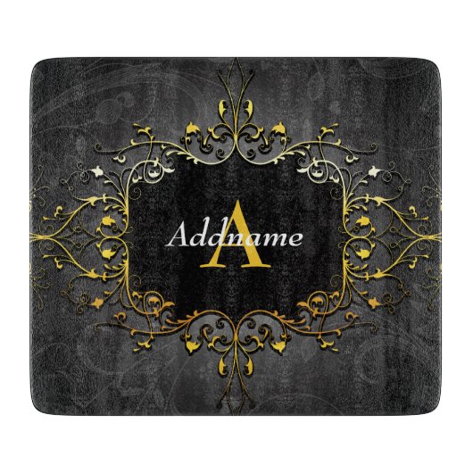 名前とイニシャルの追加 カッティングボード (正面)