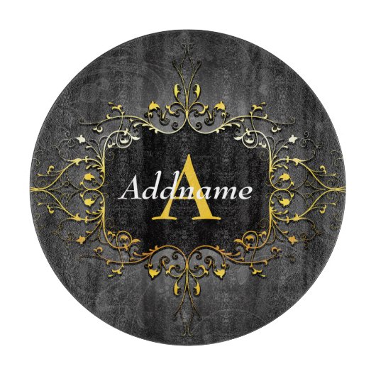 名前とイニシャルの追加 カッティングボード (正面)