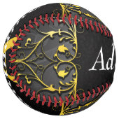 名前とイニシャルの追加 ソフトボール (正面左)