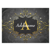 名前とイニシャルの追加 テーブルクロス (正面(横))