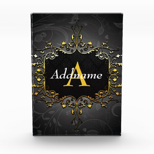 名前とイニシャルの追加 フォトブロック (正面)