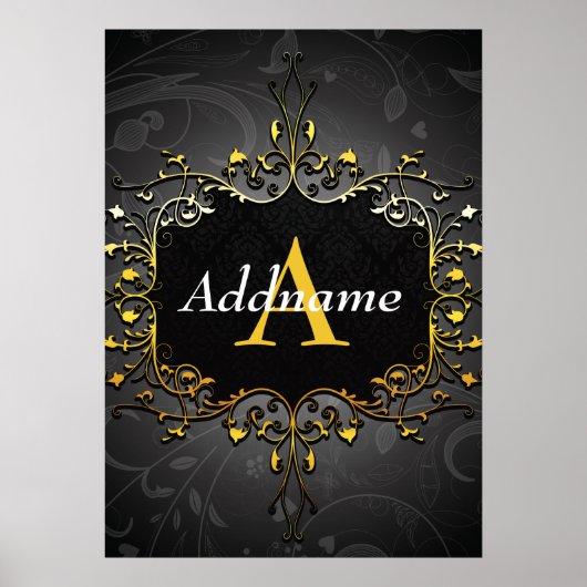 名前とイニシャルの追加 ポスター (正面)