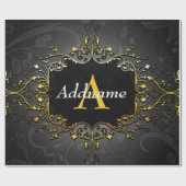 名前とイニシャルの追加 ラッピングペーパー (フラット)