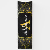 名前とイニシャルの追加 横断幕 (縦)