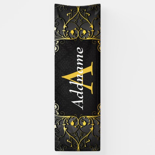 名前とイニシャルの追加 横断幕 (縦)