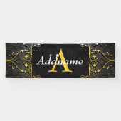 名前とイニシャルの追加 横断幕 (横)