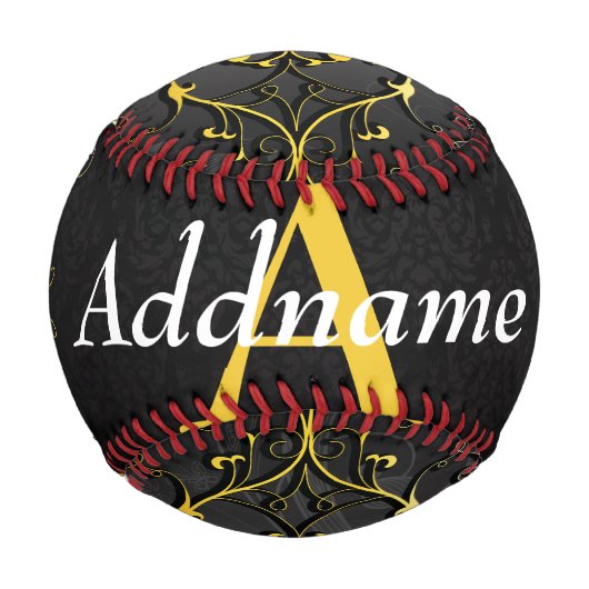 名前とイニシャルの追加 野球ボール (裏面)