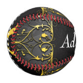 名前とイニシャルの追加 野球ボール (正面左)