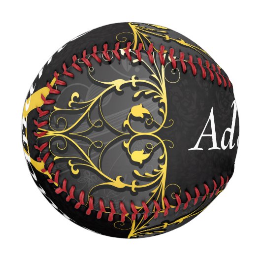 名前とイニシャルの追加 野球ボール (正面左)