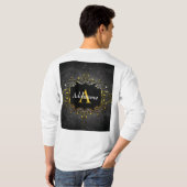 名前とイニシャルの追加 Tシャツ (裏面フル)