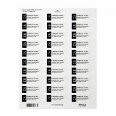 名前とイニシャルを持つ会社住所 シール (フルシート)