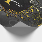 名前とイニシャルを追加 ラッピングペーパー (角)