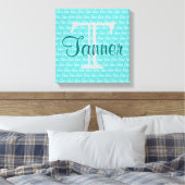 名前とイニシャルアート – パーソナライズされた キャンバスプリント (インサイチュ (寝室))