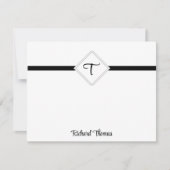 名前とイニシャルパーソナライズされたノートカード ノートカード (正面)