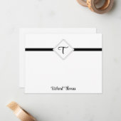 名前とイニシャルパーソナライズされたノートカード ノートカード (正面/裏面インサイチュ)