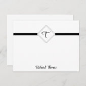 名前とイニシャルパーソナライズされたノートカード ノートカード (正面/裏面)