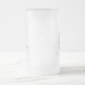 名前とイニシャルモノグラム文字Fカスタム フロストグラスビールジョッキ (中央)