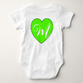 名前とイニシャル（アルファベット1文字）をカスタマイズ - 可愛い ベビーボディスーツ (裏面)