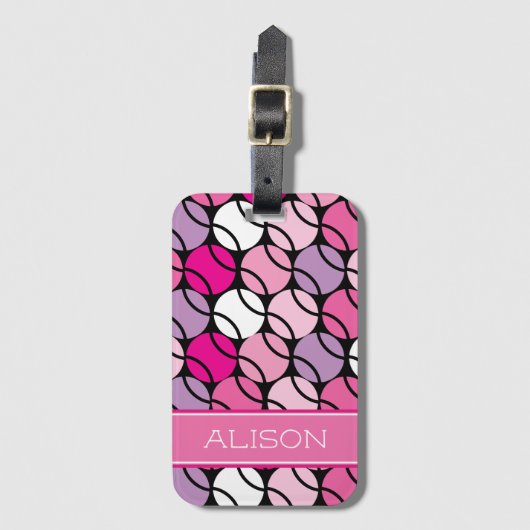  名前とイニシャル ラゲッジタグ (正面縦)