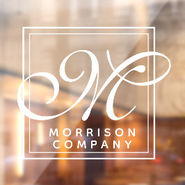 名前とエレガントモノグラムのウィンドウの固定 ウィンドウサイン