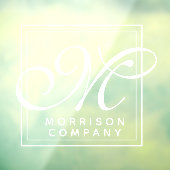 名前とエレガントモノグラムのウィンドウの固定 ウィンドウサイン (シート3)