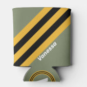 名前とオリーブストライプナイトライト 缶クーラー (裏面)