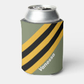 名前とオリーブストライプナイトライト 缶クーラー (缶裏面)