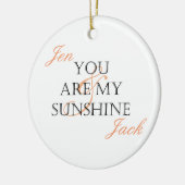 名前とカスタマイズ私の日光-です セラミックオーナメント (左)