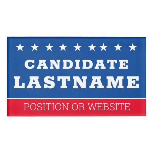 名前とカスタム文字名タグを持つギアキャンペーン 名札 (正面)