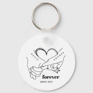 名前とカップルカスタム記念日ギフトアイディア キーホルダー