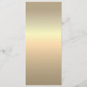 名前とゴールドハートの白い結婚式メニュー メニュー (裏面)