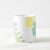 名前とサイズ超過のイニシャル付きコーヒーマグ コーヒーマグカップ (中央)