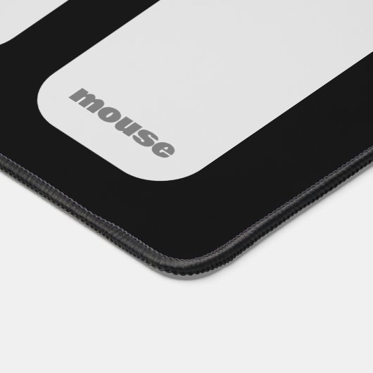 名前とシンプルメッセージの個人用設定（黒） デスクマット (コーナー)