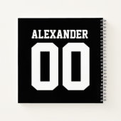 名前とジャージー番号のノートブック ノートブック (裏面)