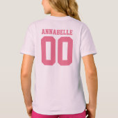 名前とジャージー番号フロントバックTシャツ Tシャツ (裏面)