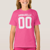 名前とジャージー番号フロントバックTシャツ Tシャツ (正面)