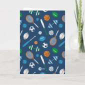 名前とスポーツ機器で最高のコーチ サンキューカード (裏面)