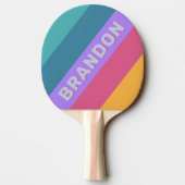 名前とソフトパはっきりしたニストライプのーの夢 卓球ラケット (裏面)