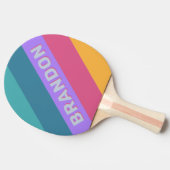 名前とソフトパはっきりしたニストライプのーの夢 卓球ラケット (横)